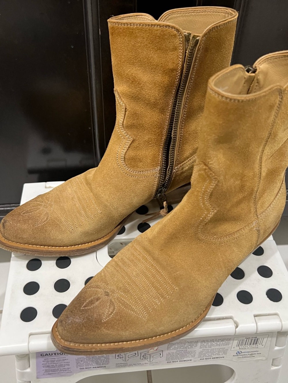 Re/Done Tan Western Boot (cowboy boots)